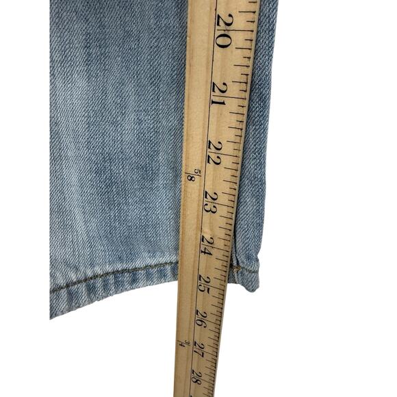 One Teaspoon Shabbies Jeans Womens XS Drawstring Boyfriend Distressed Light Wash - Picture 8 of 10